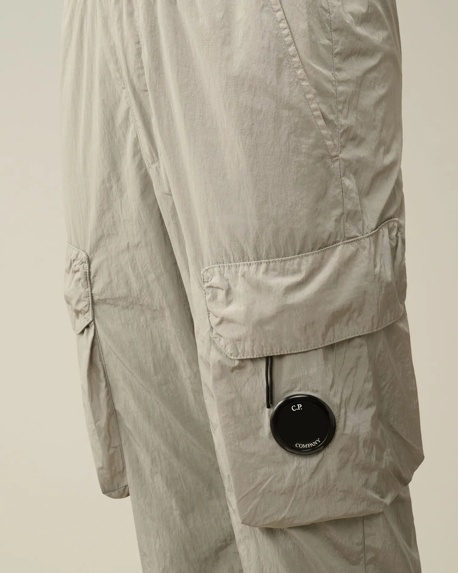 Online C.P. Company U16 Let Fleece Logo Joggingbukser Gaze Hvid