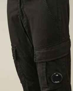 Outlet C.P. Company U16 Stretch Gabardine Cargo Bukser Turbulens-Gra