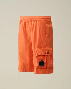 Cheap C.P. Company U16 Stretch Gabardine Cargo Shorts Sort