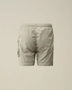 Best Sale C.P. Company U16 Stretch Gabardine Cargo Bukser Gaze Hvid